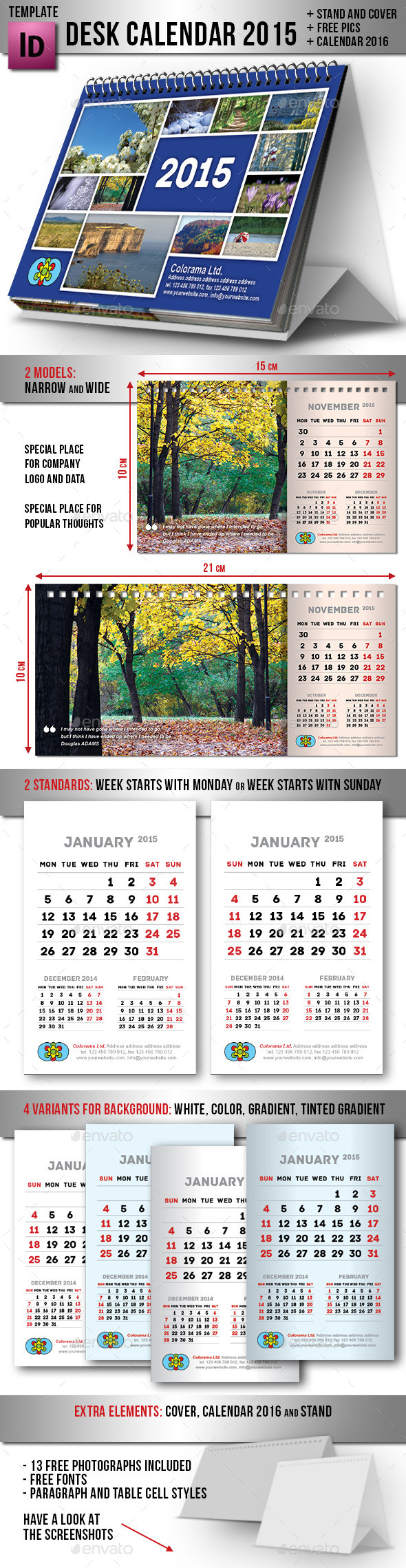Desk Calendar 2015 - Calendars Stationery