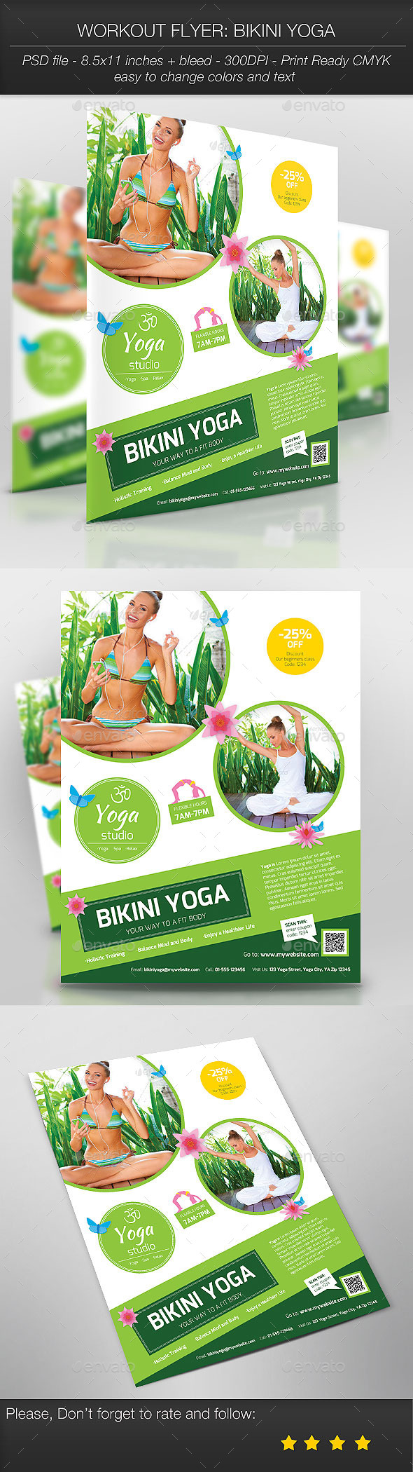 Workout Flyer: Bikini Yoga - Sports Events