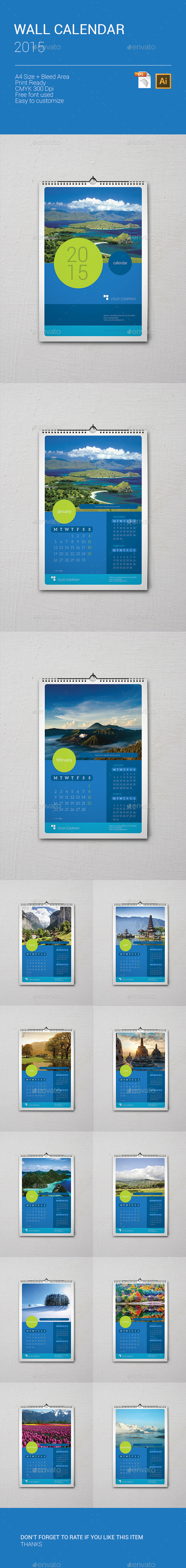 Wall Calendar 2015 - Calendars Stationery