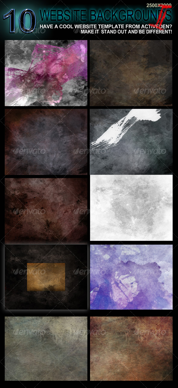 10 Original Website Backgrounds - 2500x2000 - II - Backgrounds Graphics