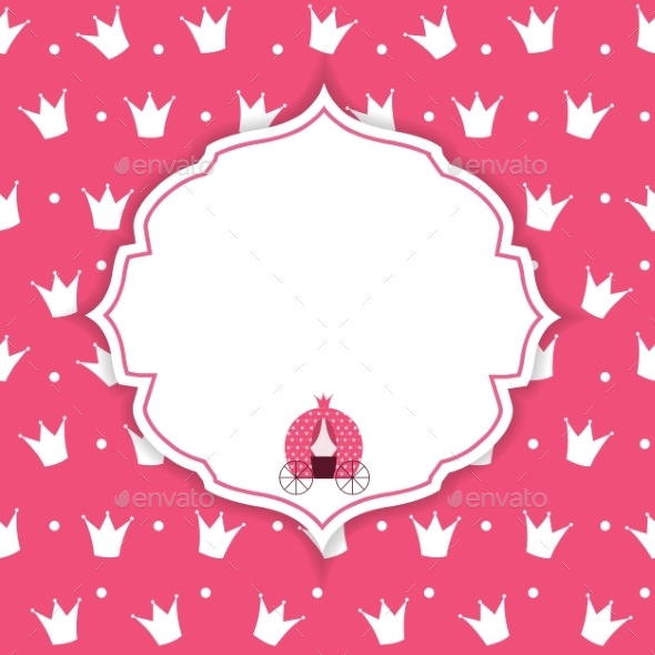 Princess Crown Background Vector Illustration. - Backgrounds Decorative