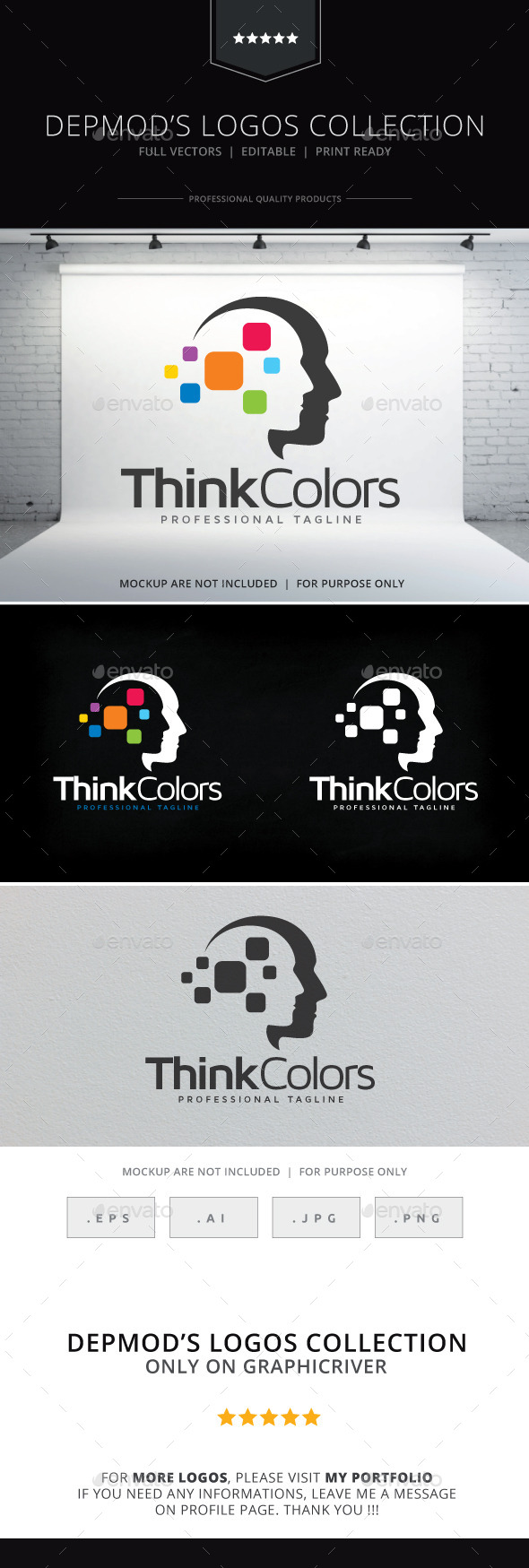 Think Colors Logo - Humans Logo Templates