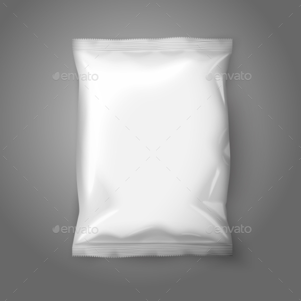 Blank White Realistic Foil Snack Pack - Man-made Objects Objects