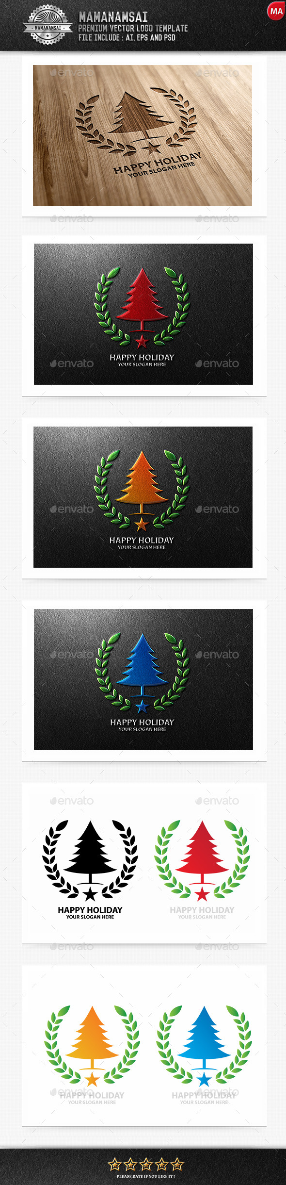 Happy Holiday Logo - Logo Templates