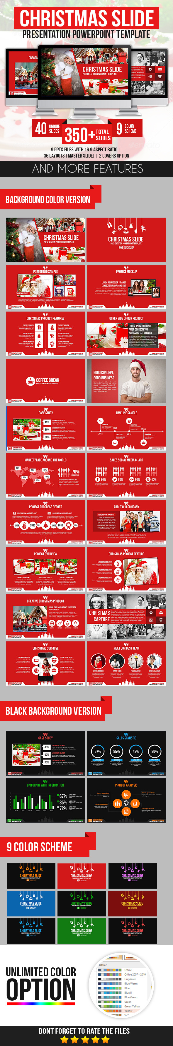 Christmas Slide Presentation PowerPoint Template - Business PowerPoint Templates