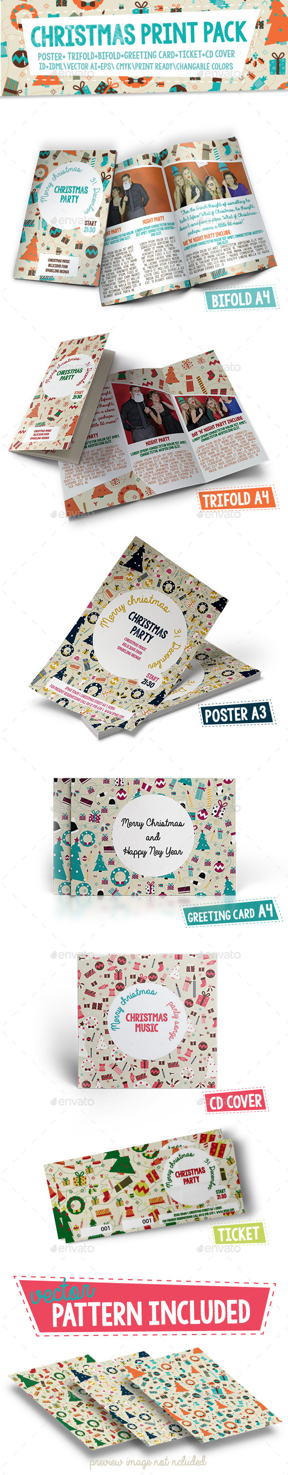 Christmas Print Pack - Stationery Print Templates