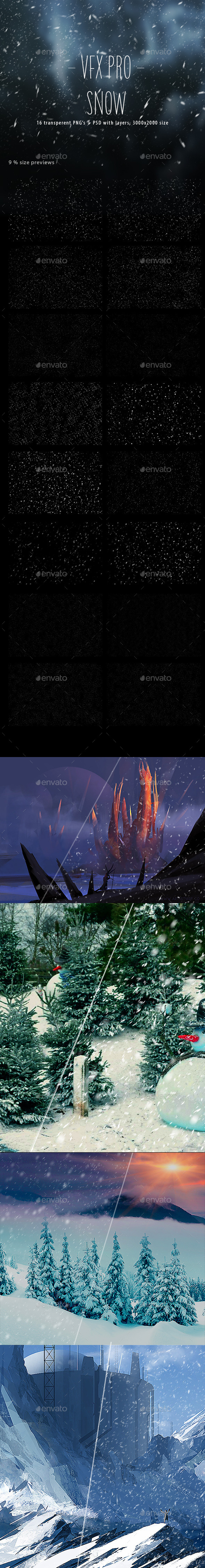 VFX PRO: Snow - Seasonal Photo Templates