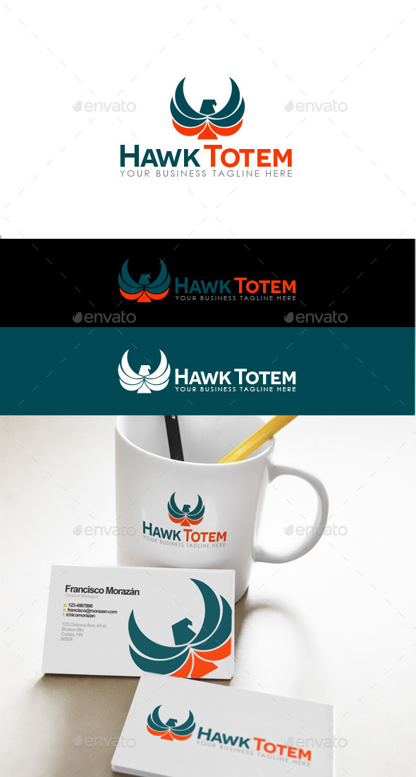 Hawk Totem Logo - Animals Logo Templates