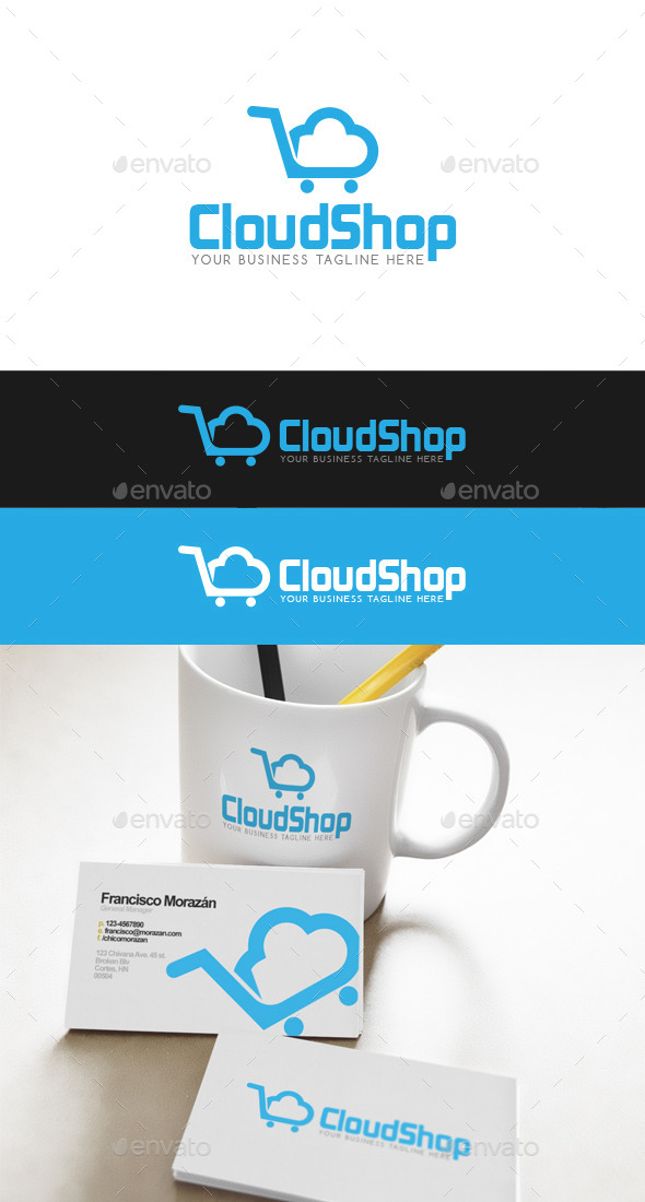 Cloud Shop Logo - Abstract Logo Templates