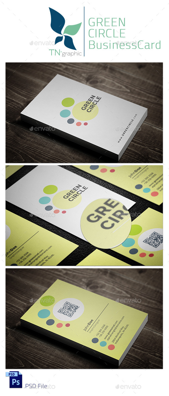 Green Circle BusinessCard - Creative Business Cards