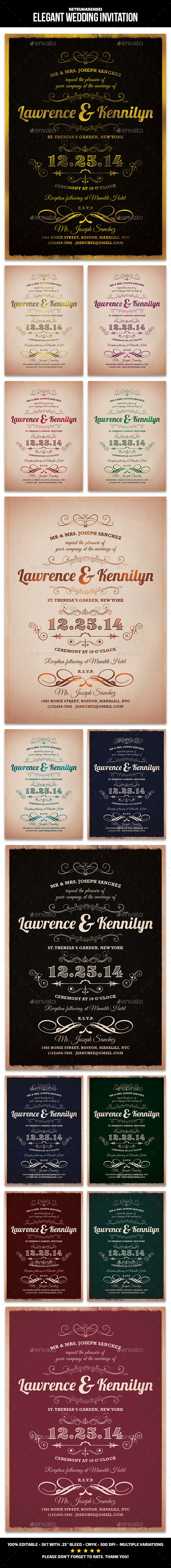 Elegant Wedding Invitation - Weddings Cards & Invites