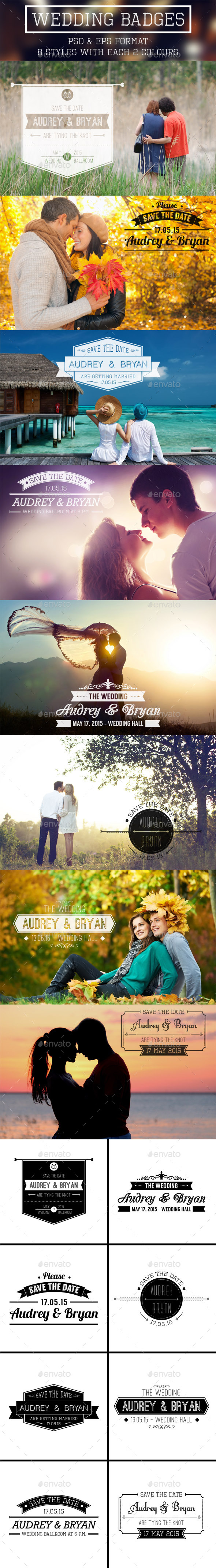 Wedding Bagdes - Badges & Stickers Web Elements