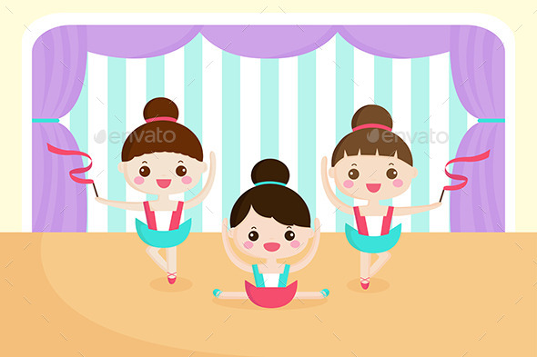Little Girls in a Ballet Performance - Sports/Activity Conceptual