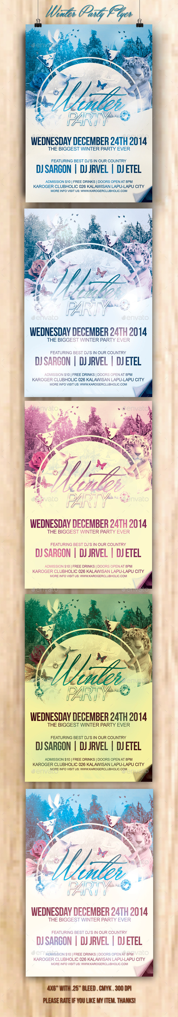 Winter Party Flyer - Clubs & Parties Events
