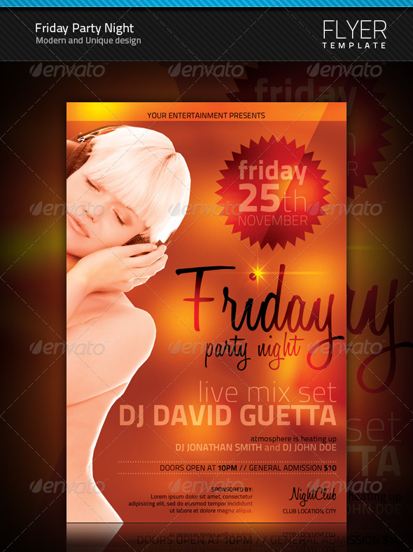 Friday Party Night Flyer - Clubs & Parties Events