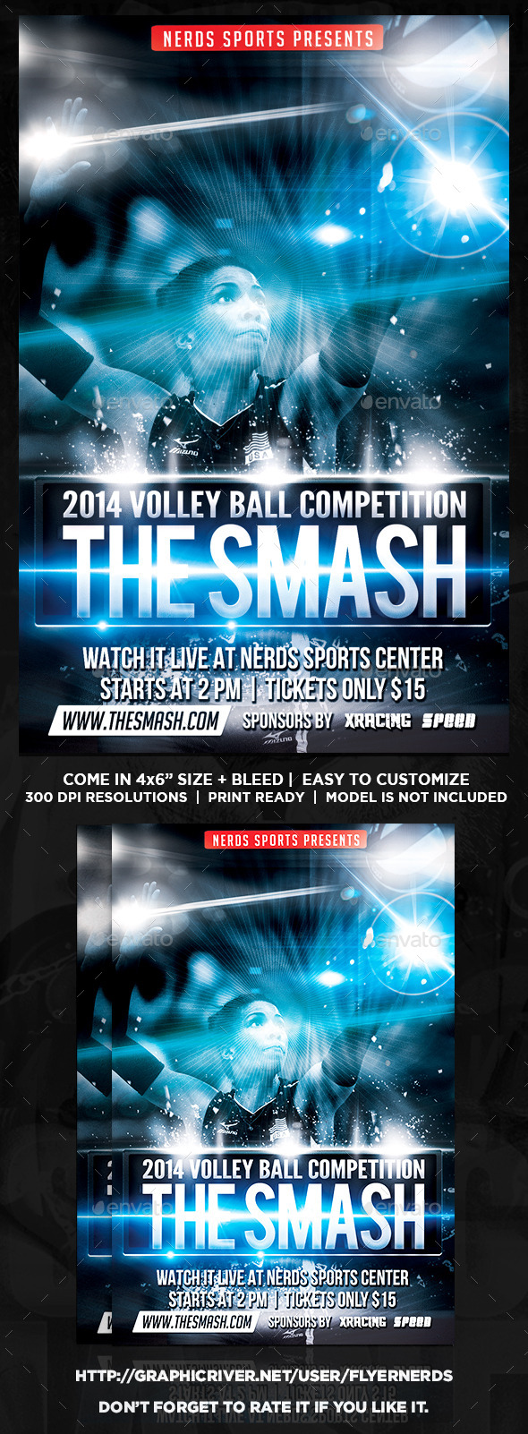 The Smash Volleyball Sports Flyer - Sports Events