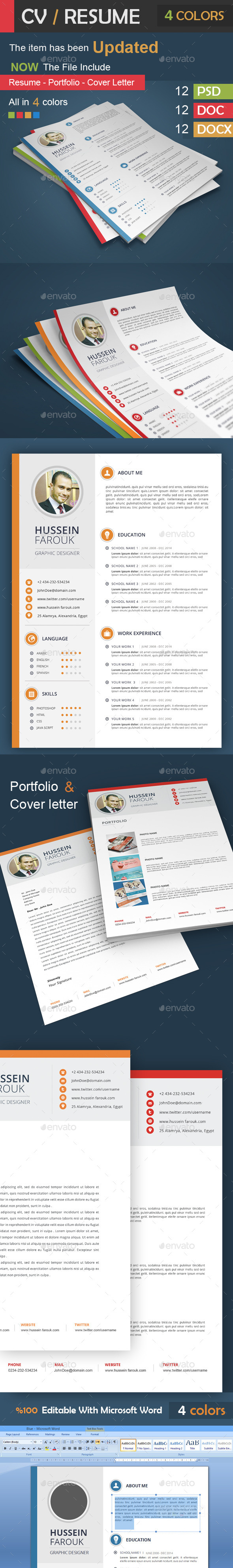 CV / Resume - Portfolio - Cover Letter - Resumes Stationery