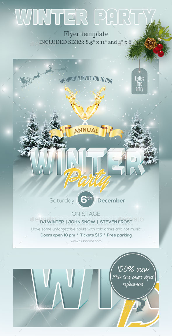 Winter Party Flyer - Events Flyers