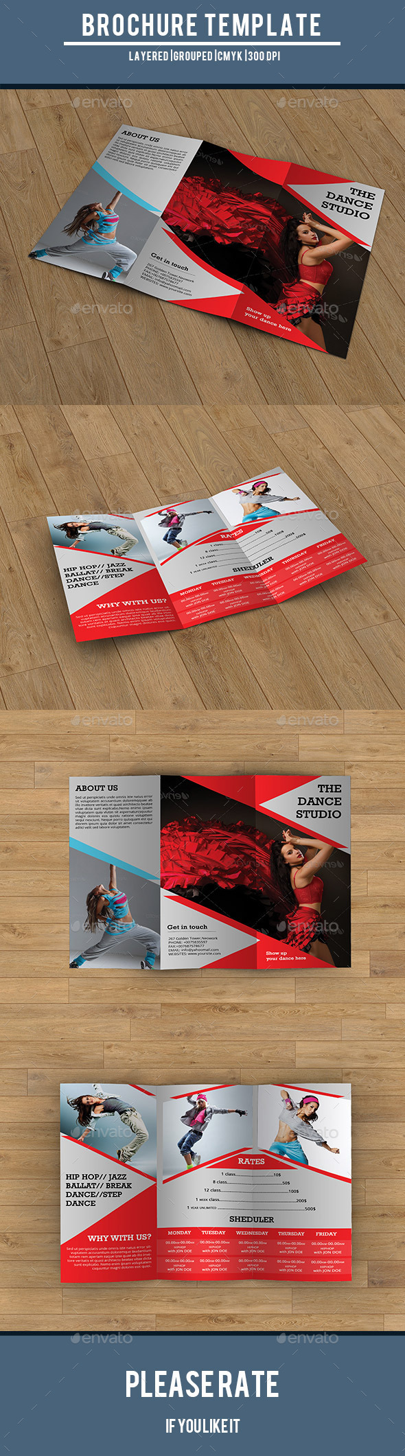 Trifold Brochure for Dance Studio-V194 - Corporate Brochures