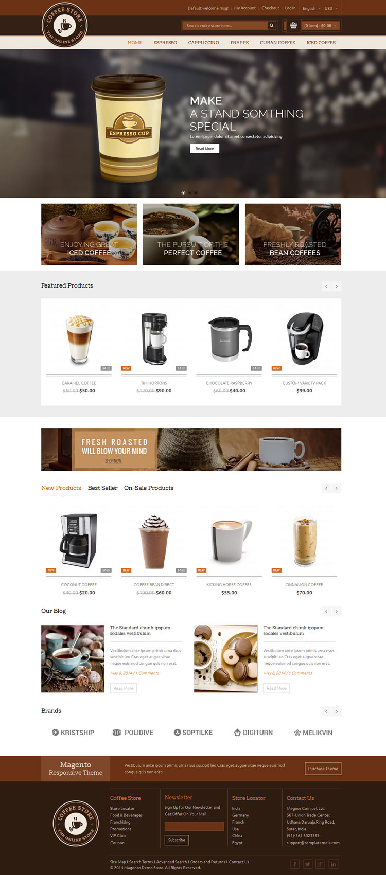 Coffee - Magento Responsive Theme by TemplateMela | ThemeForest