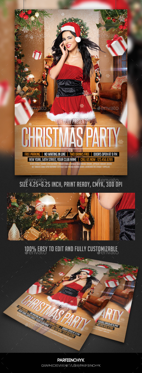 Christmas Party Flyer Template - Clubs & Parties Events
