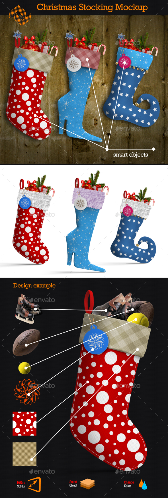 Download Christmas Stocking Mockup by Fusionhorn | GraphicRiver