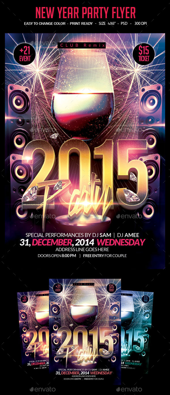 New Year Party Flyer - Clubs & Parties Events