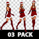 Christmas Santa Girl Sexy High Heel Walk 3 Pack - VideoHive Item for Sale