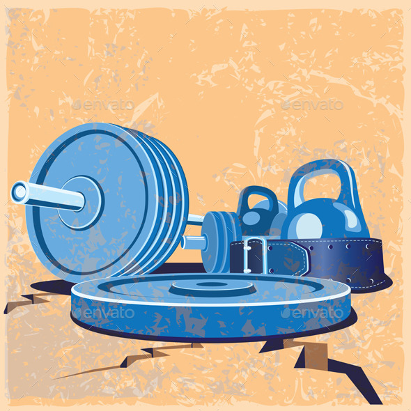 Old School Gym Set - Conceptual Vectors