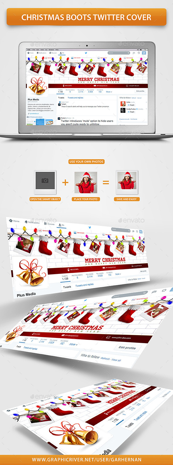 Christmas Boots Twitter Cover - Twitter Social Media
