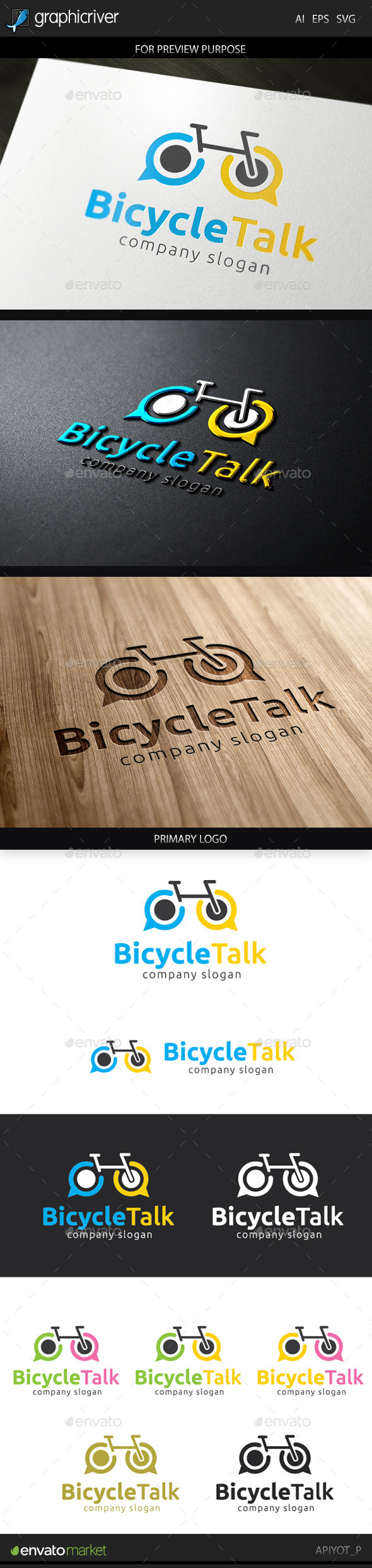 Bicycle Talk Logo - Objects Logo Templates