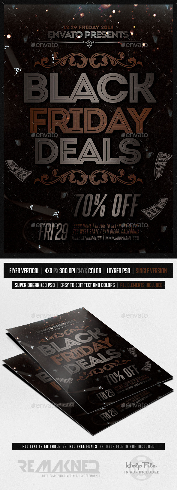 Black Friday Deals | Flyer Template PSD - Flyers Print Templates
