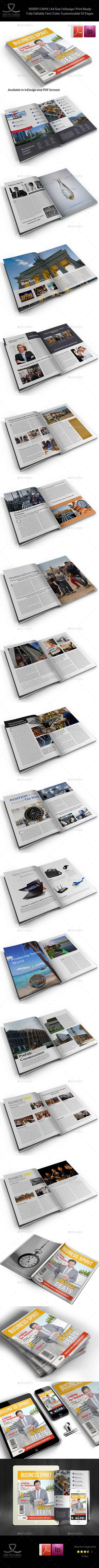 Business Spirit Newsletter Magazine - 32 Pages V.2 - Magazines Print Templates