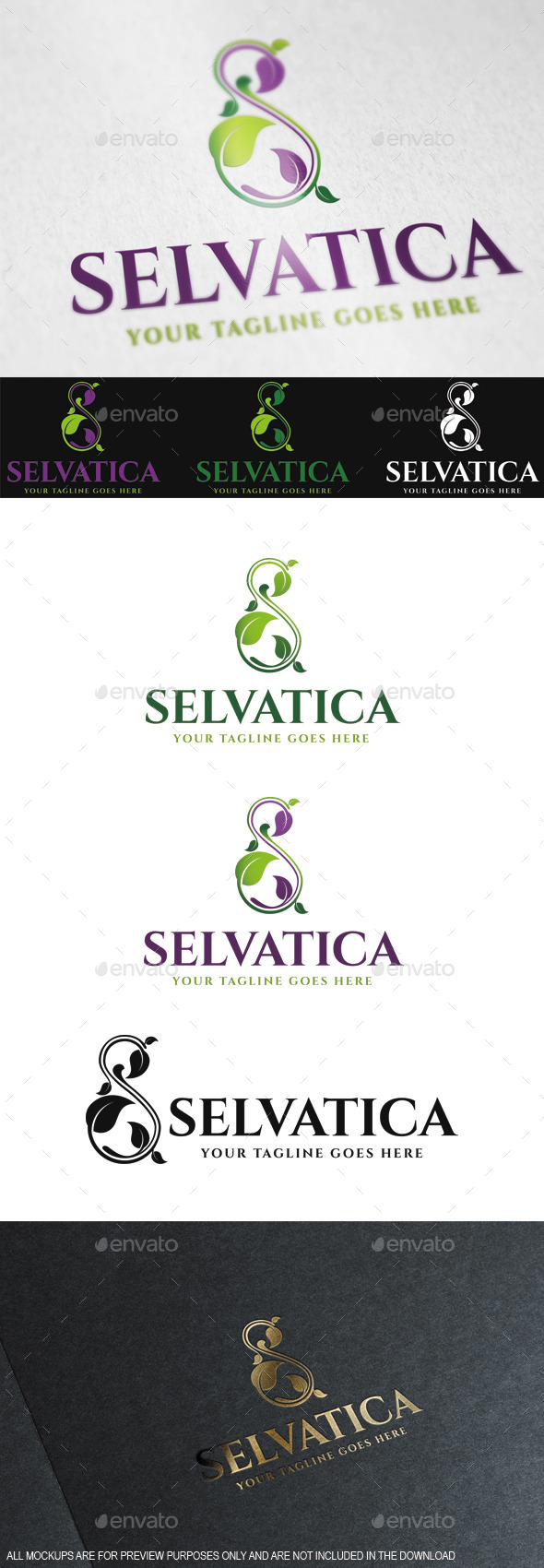 Selvatica S Letter Logo Template - Letters Logo Templates