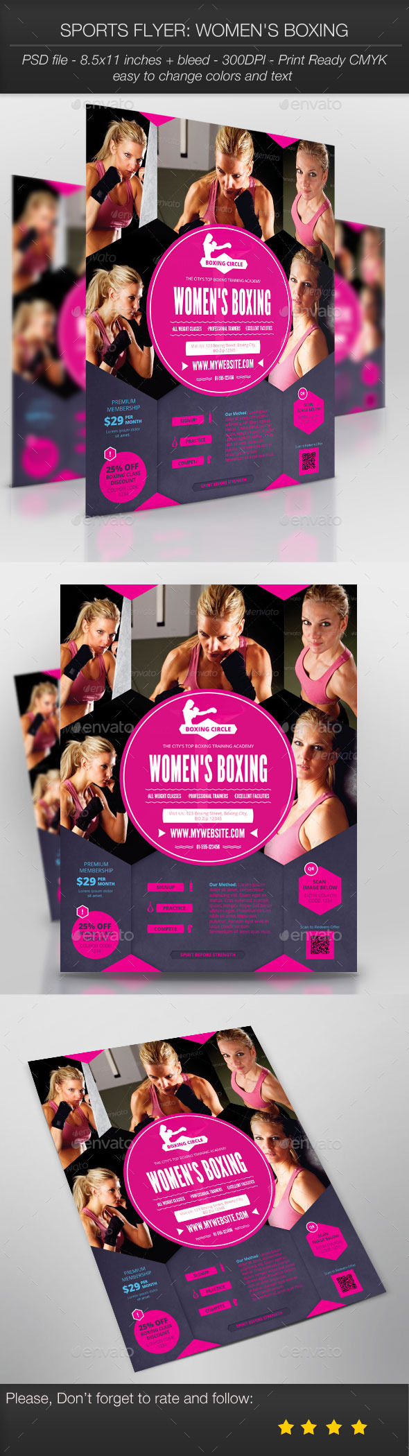 Sports Flyer: Women's Boxing - Sports Events