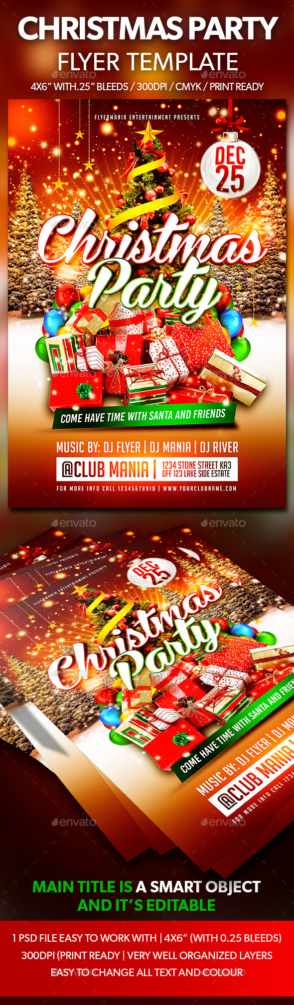 Christmas Party Flyer Template - Events Flyers