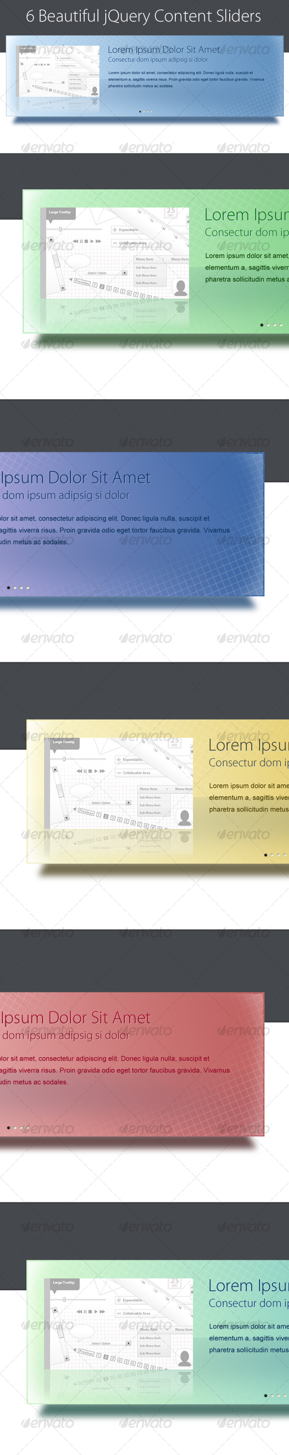 6 Posh Web Content Sliders - Web Elements