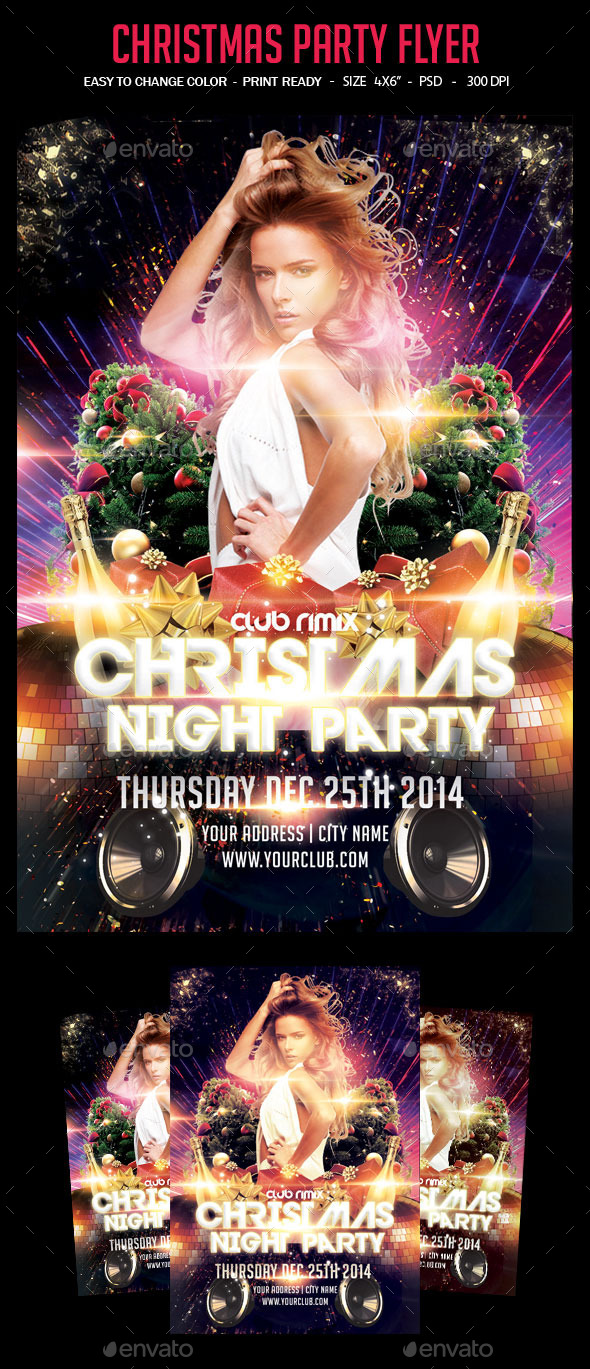 Christmas Night Party Flyer - Clubs & Parties Events