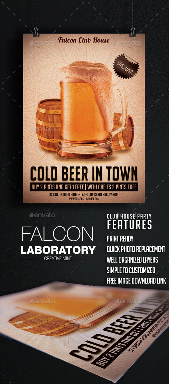 Cold Beer Flyer - Events Flyers