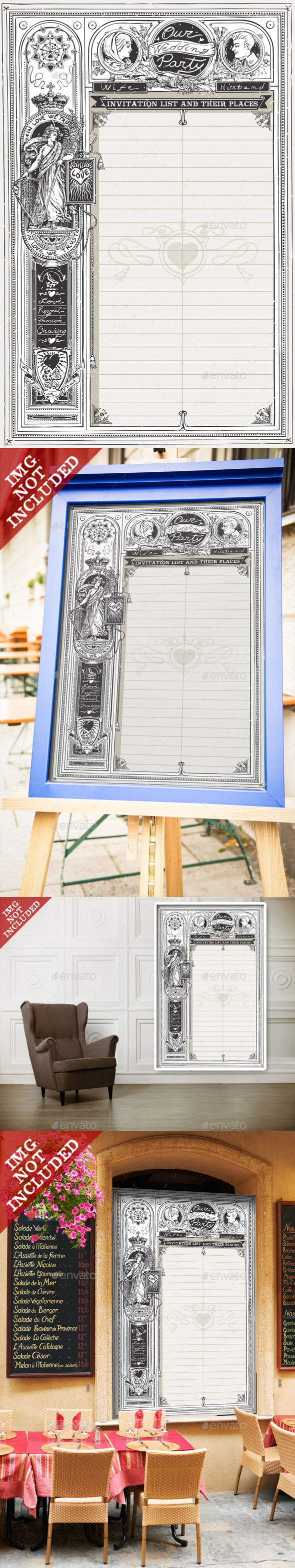 Vintage Wedding Party Family Sitting Placeholder - Weddings Seasons/Holidays