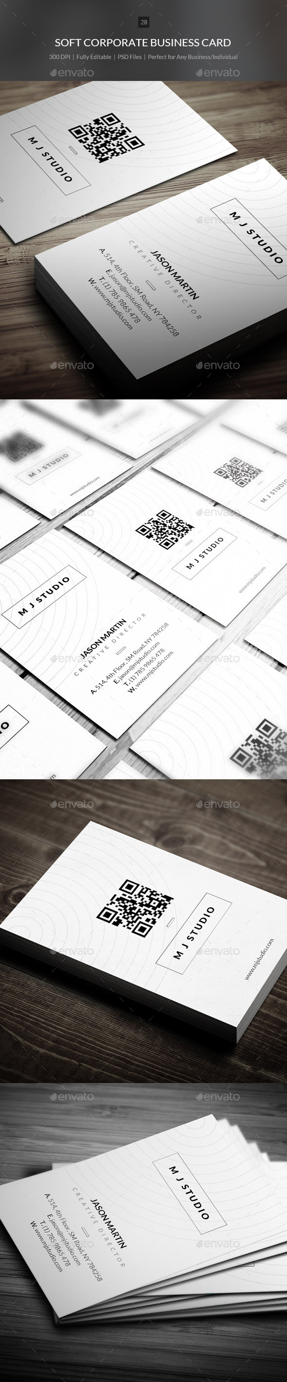 Soft Corporate Business Card - 28 - Corporate Business Cards