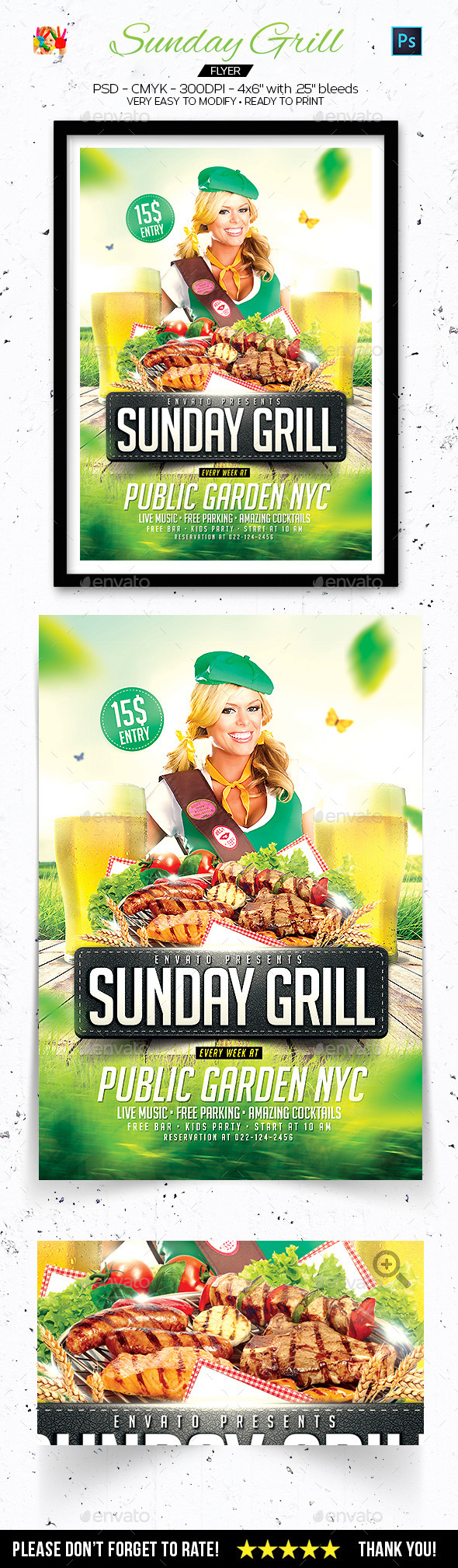 Sunday Grill Flyer - Clubs & Parties Events