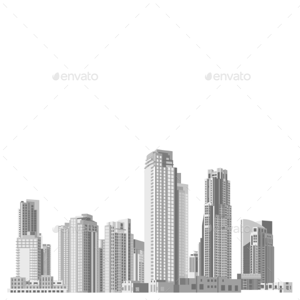 Set of Skyscrapers with Diverse Architectur - Buildings Objects