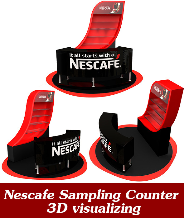 Nescafe Sampling Counter - 3Docean 9668953