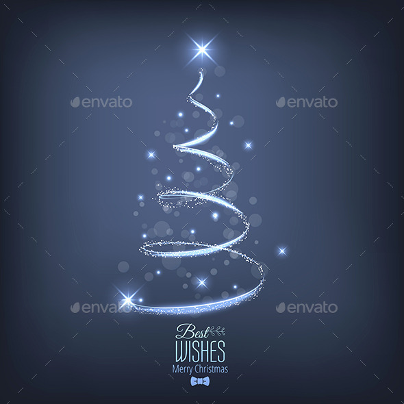 Abstract Christmas Tree From Light - Christmas Seasons/Holidays