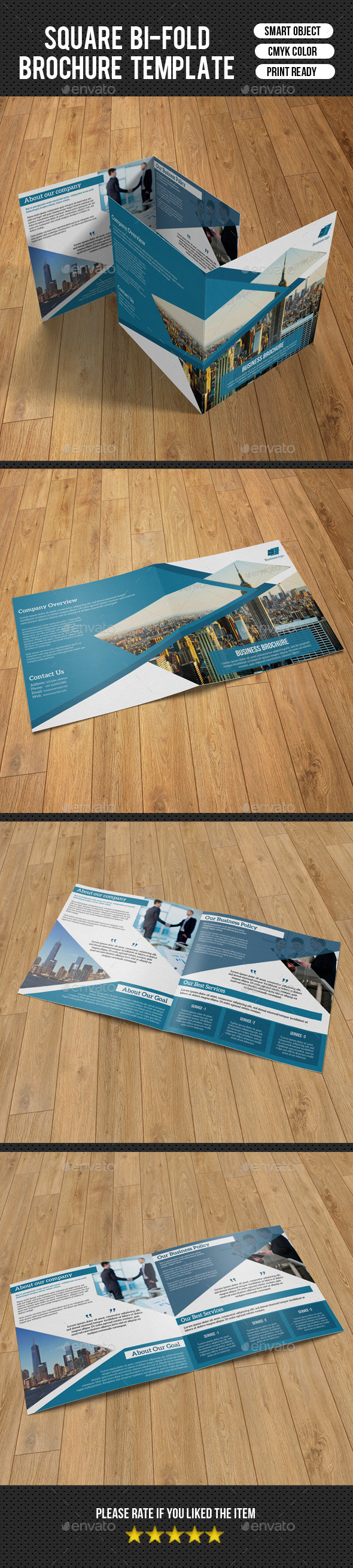 Square Bifold For Business-V04 - Corporate Brochures
