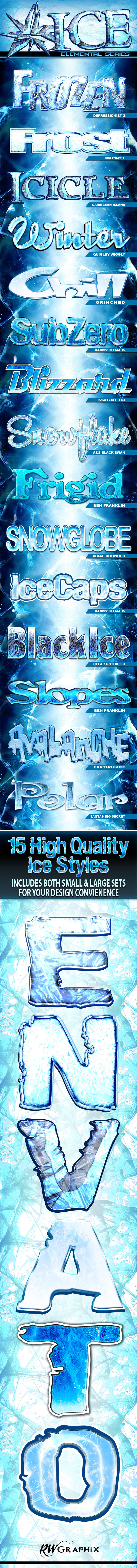 Elemental ICE - Series 1 - Styles Photoshop