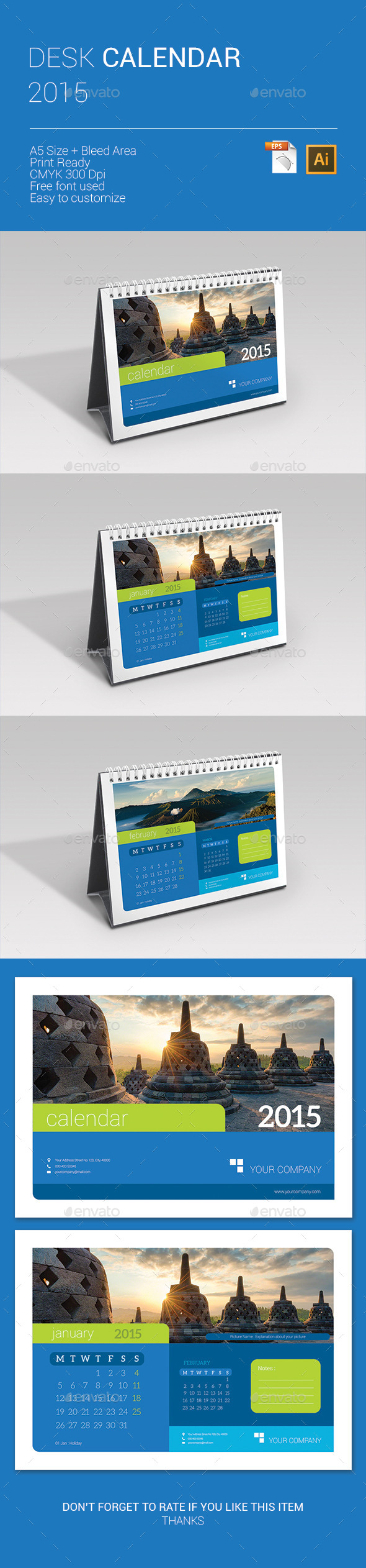 Desk Calendar 2015 - Calendars Stationery