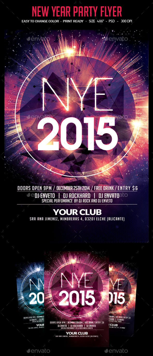 New Year Party Flyer - Clubs & Parties Events