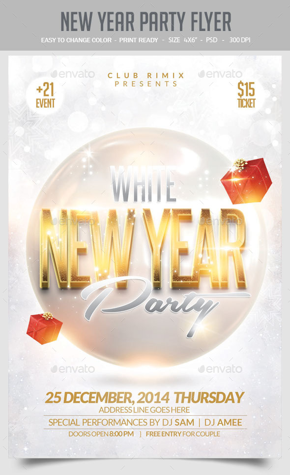 New Year Party Flyer - Clubs & Parties Events